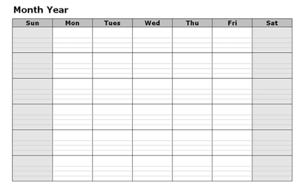 Free Printable:Ptqdkfycxy4= Blank Calendar Printable