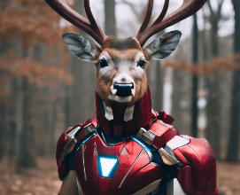 Man Dressed as Deer