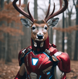 Man Dressed as Deer